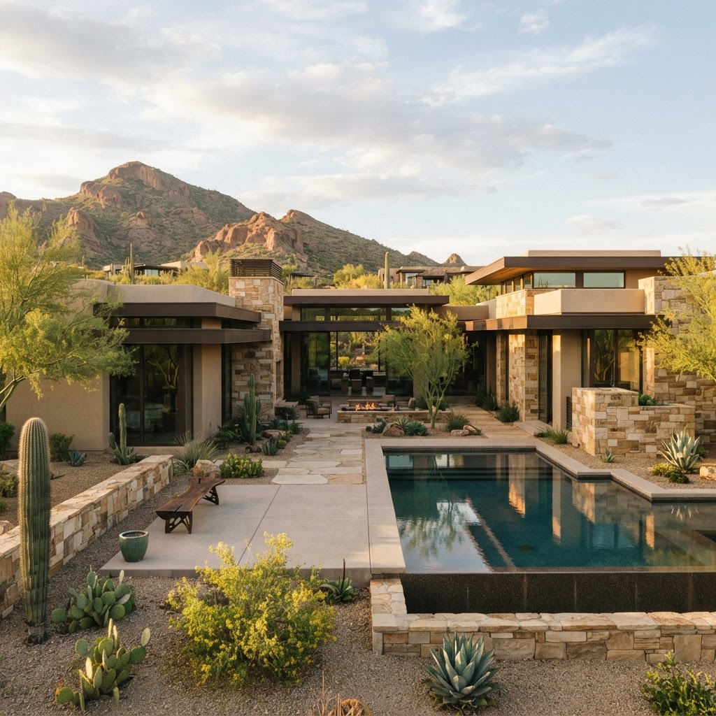 A contemporary desert-modern residential development in Arizona